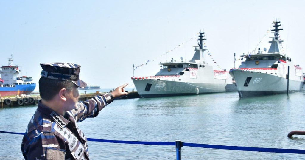 TNI AL Launching 2 Unit Kapal PC 60 Meter di Banten